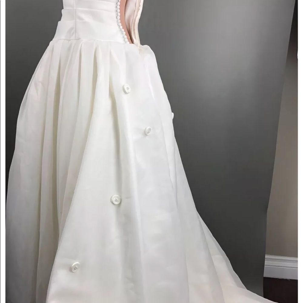 SOLD 90s Deadstock Satin Gala Debut Gown size 2 - Picture 2 of 8